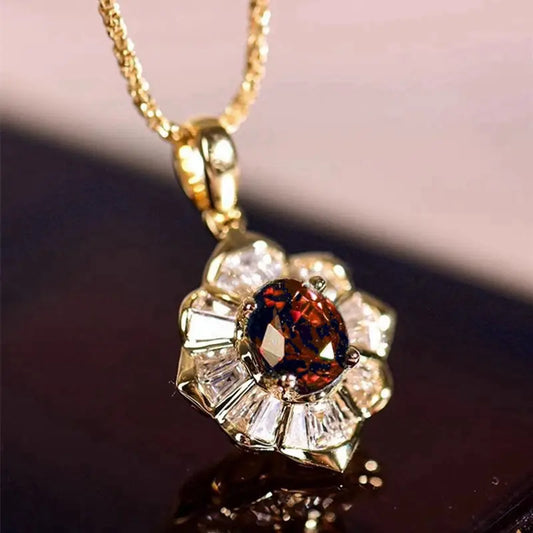 Collier Kavella soleil cramoisi | Or
