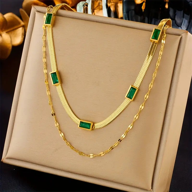 Collier rétro à double Couche Sorella | Or