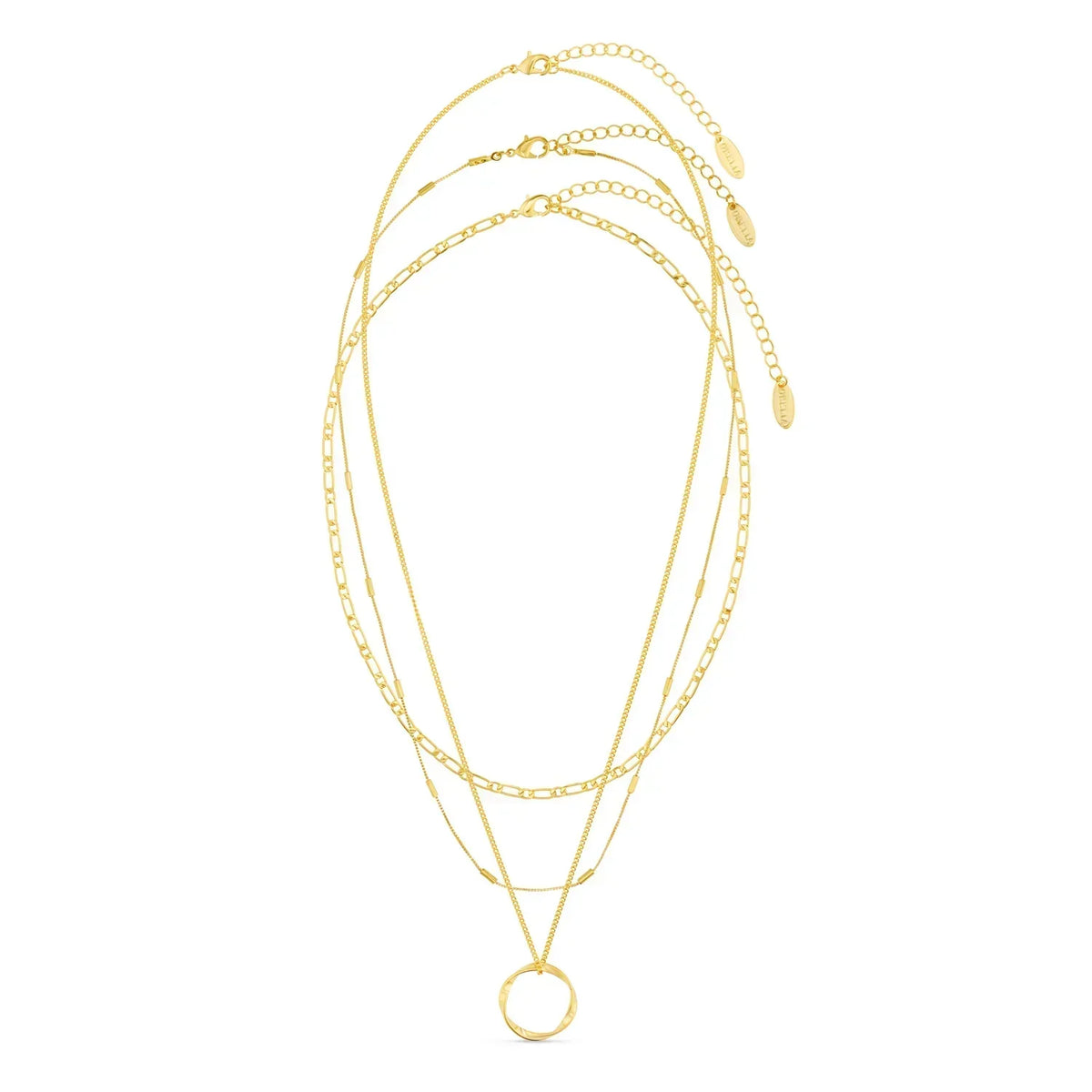 Collier trois rangées cercle ouvert | Or