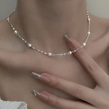 Collier élégant avec des perles brillantes | Or