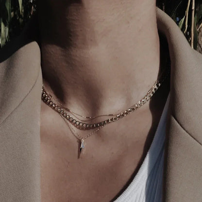 Collier en chaîne à maillons Plats | Or