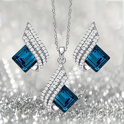 Ensemble de bijoux Brienne Solazure | Or blanc