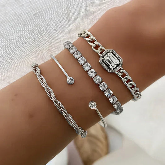 Ensemble de bracelets Domitille Calvine | Or blanc