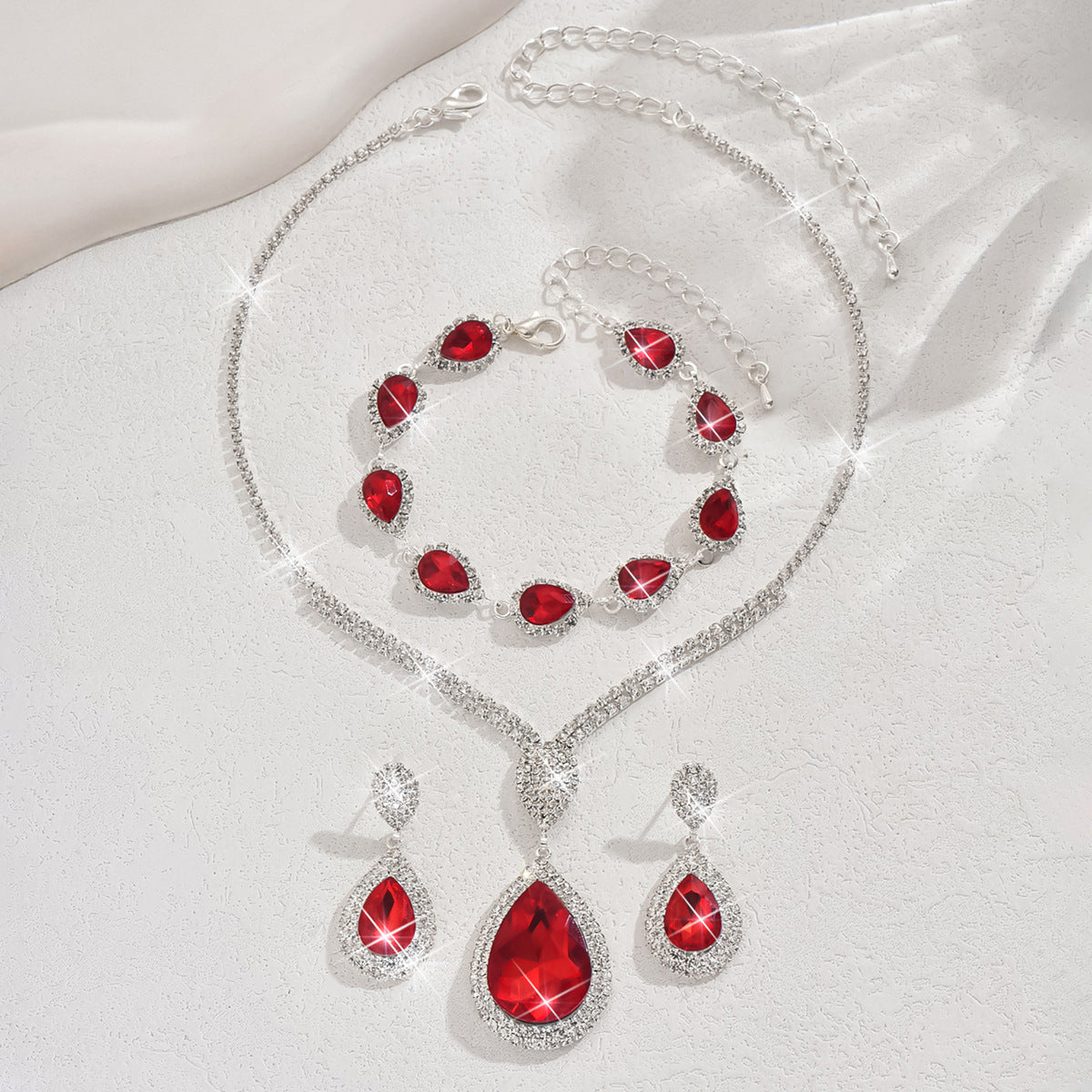 Ensemble de bijoux Thalia Sangréal | Or blanc