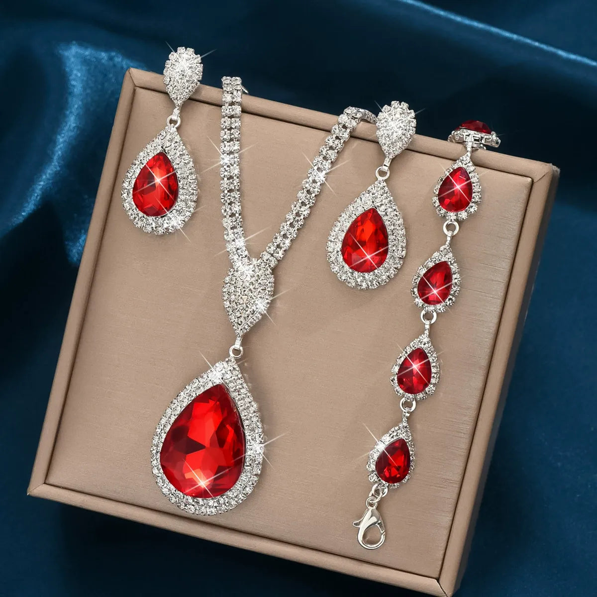 Ensemble de bijoux Thalia | Or blanc