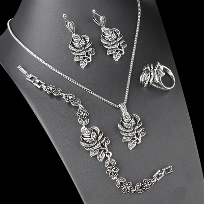 Ensemble élégant à brillants | Or blanc