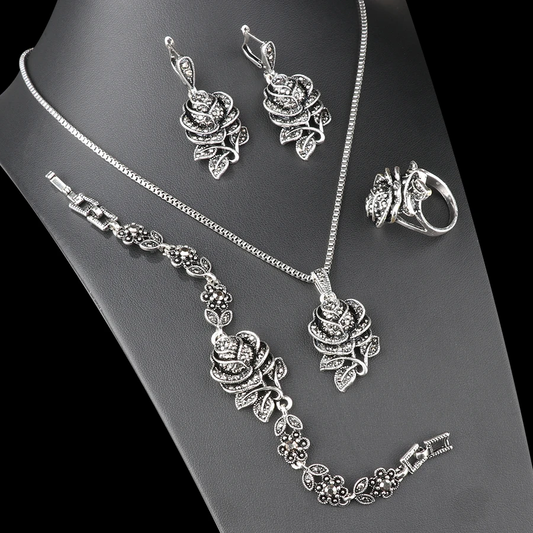 Ensemble élégant à brillants | Or blanc