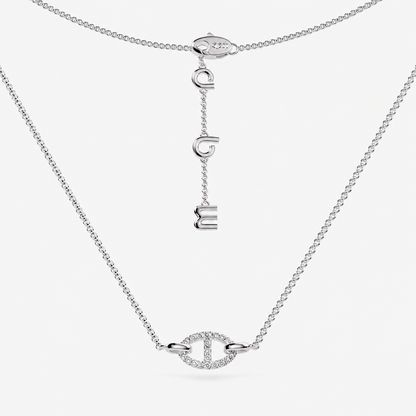 Collier Isaline Marina | Or blanc