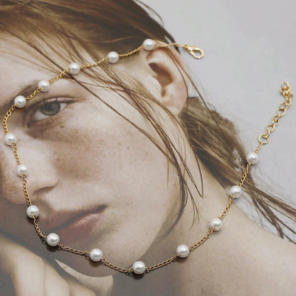 Petite chaîne en perles | Or
