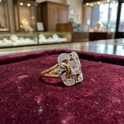 Bague vintage à brillants | Or