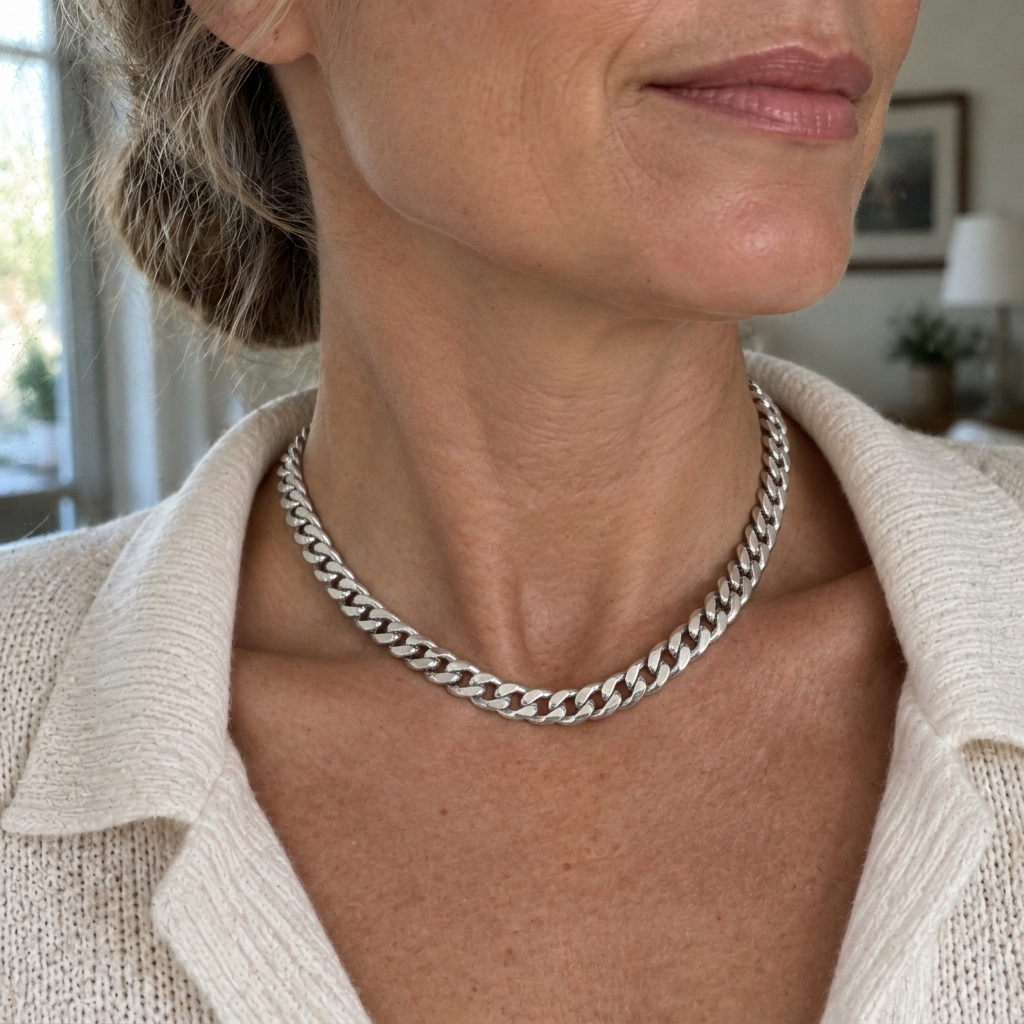 Collier cubain à gros maillons | Or