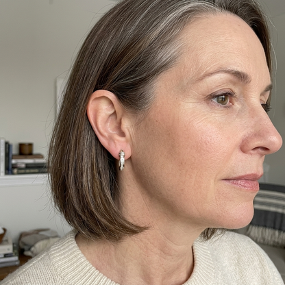 Boucles d'oreilles rétro et diamant | Or
